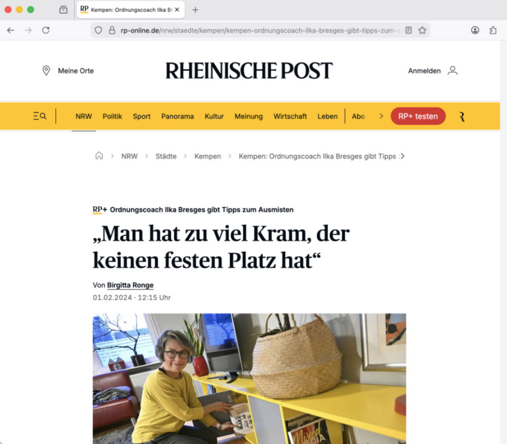 Screenshot Rheinische Post